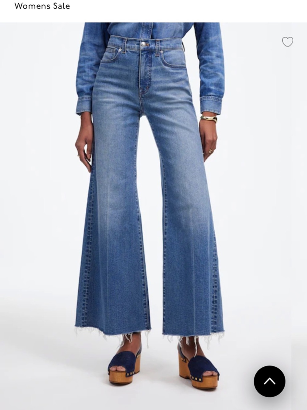 Madewell High-Rise Wide-Leg Flare Jeans in Medium Wash Blue